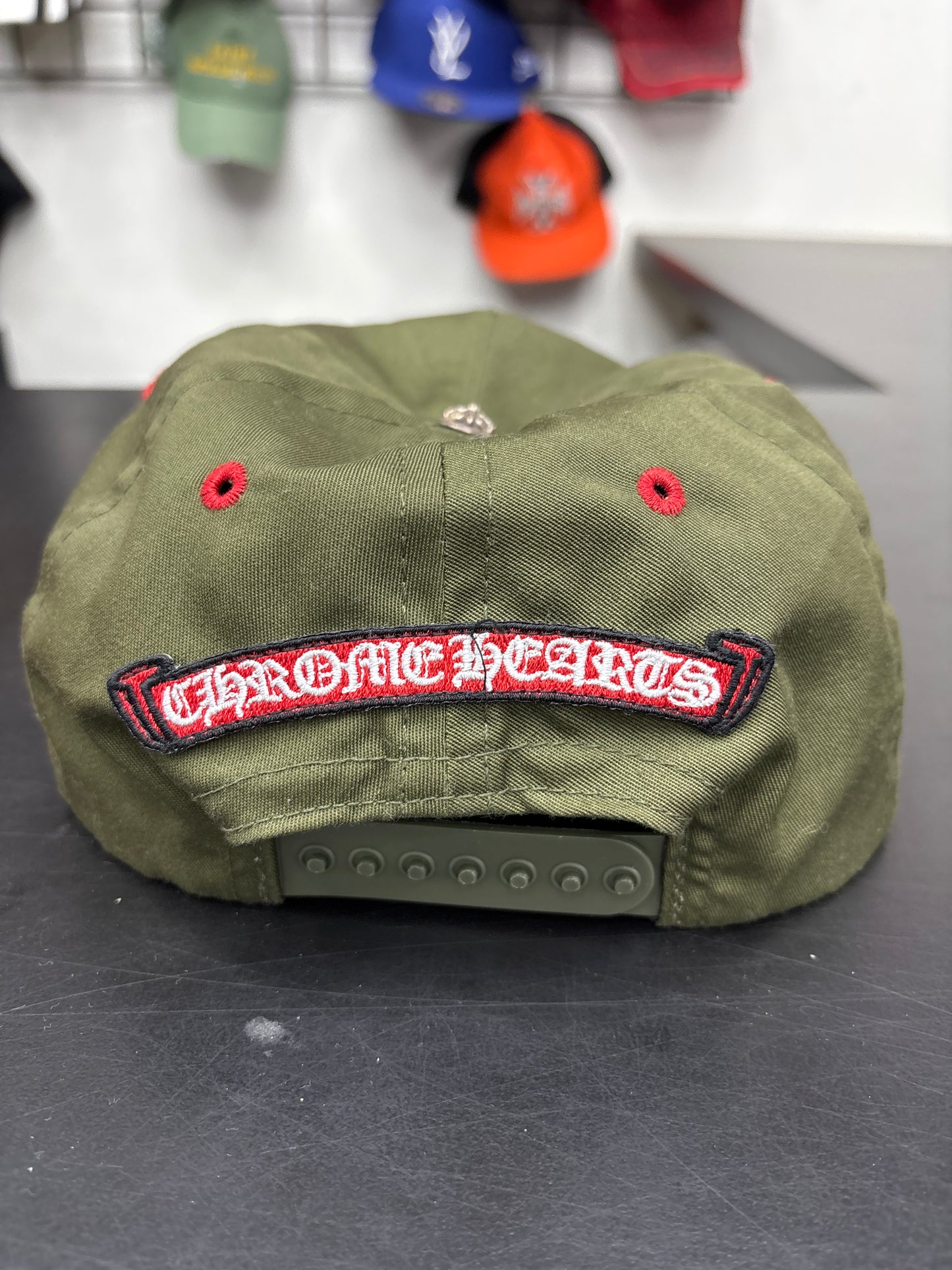 Chrome Hearts Olive Gas Station Trucker Hat