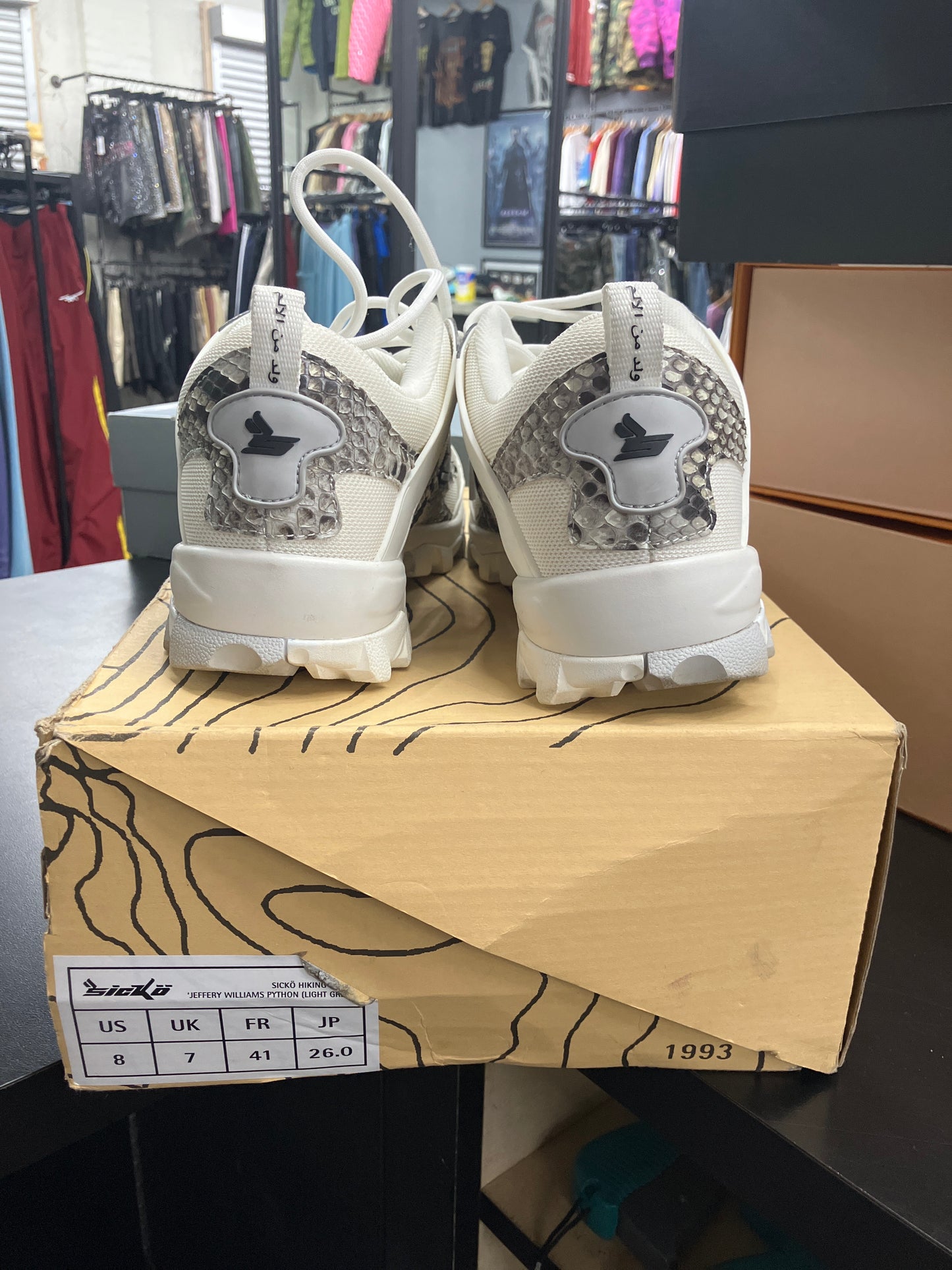 Sicko Hiking Shoe White Python (U) - 8M
