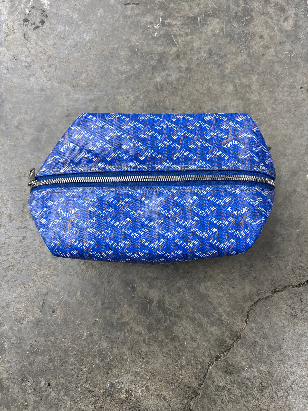 Blue Goyard Toiletry Bag**