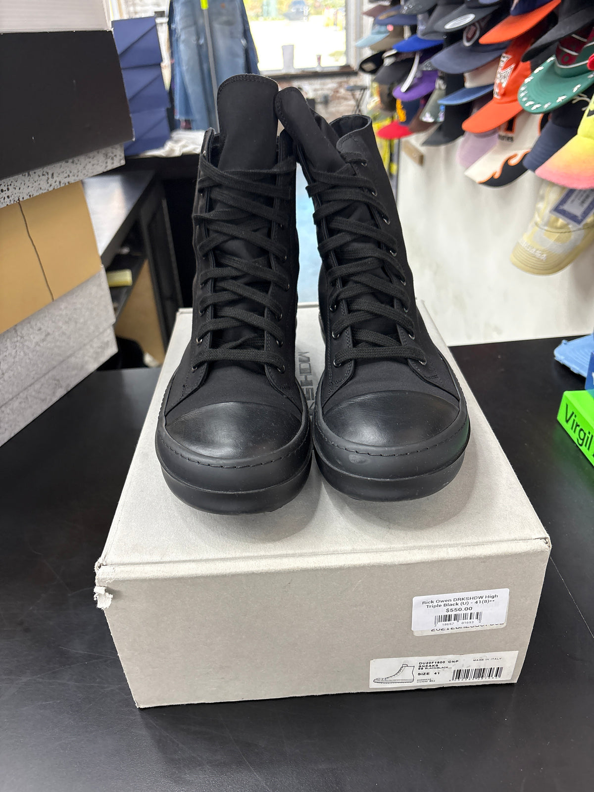 Rick Owen DRKSHDW High Triple Black (U) - 41(8)**