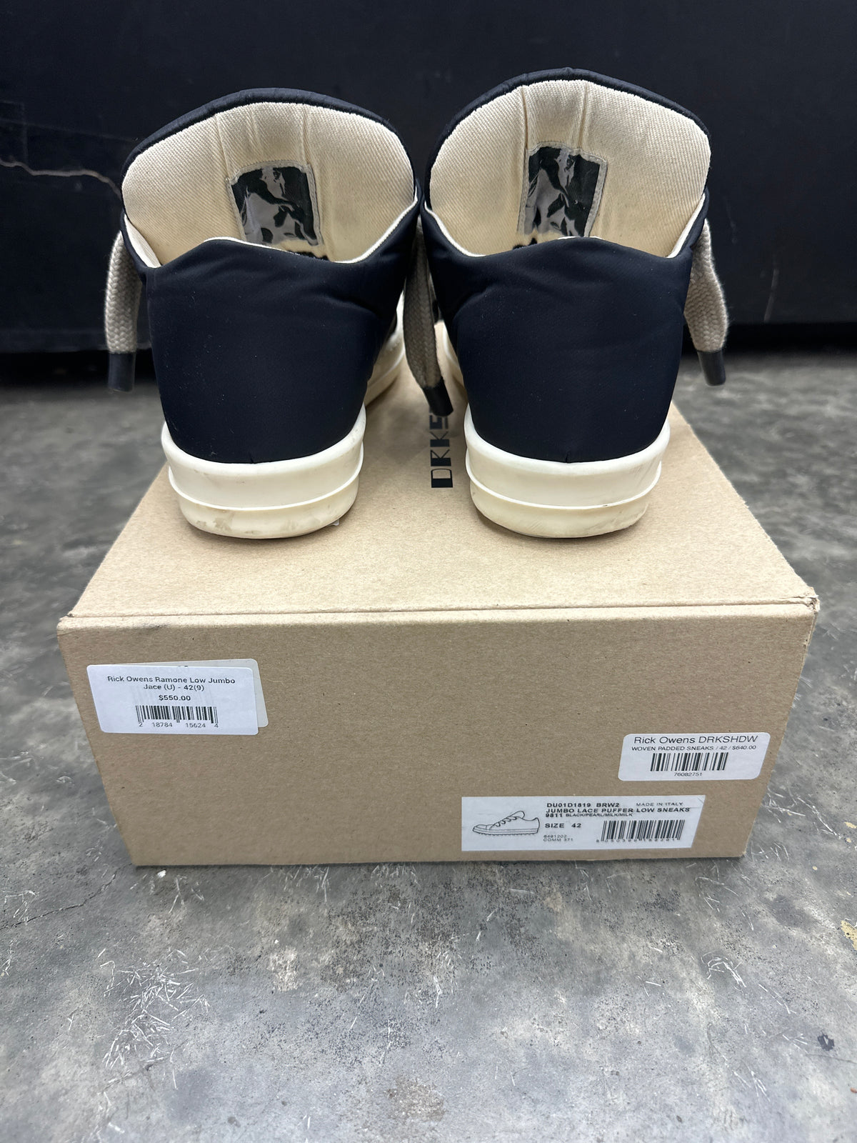 Rick Owens Ramone Low Jumbo Jace (U) - 42(9)