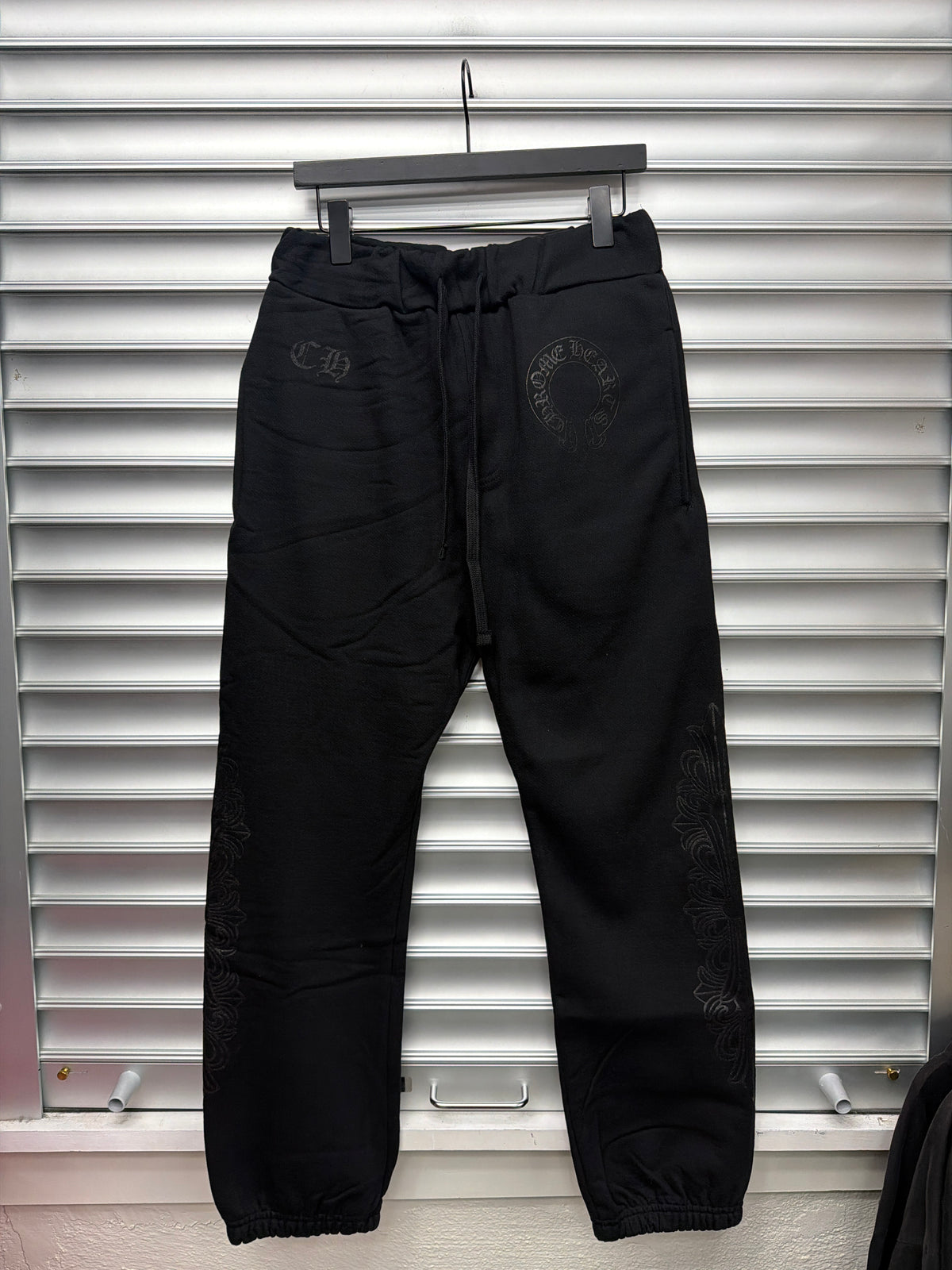 Chrome Hearts Black Fleur Sweatpants - S**