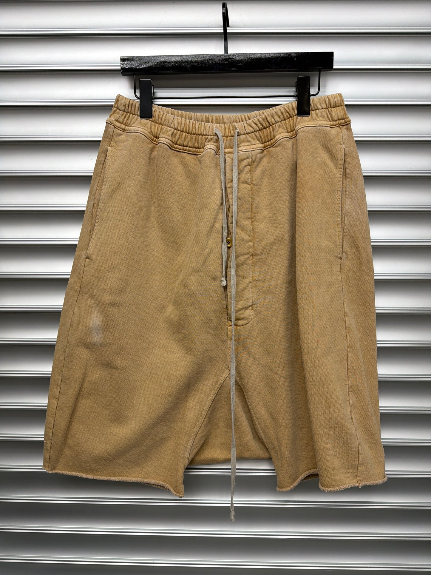 Rick Owens Yellow Drop Crotch Shorts - S