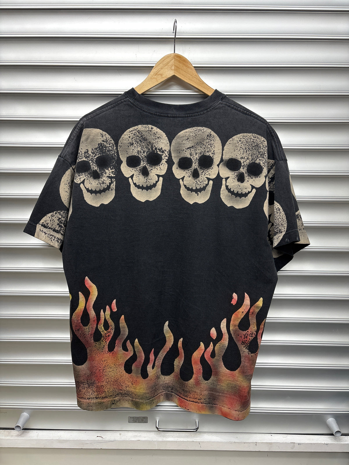 Satoshi Nakamoto Skull Flame Tee - M **