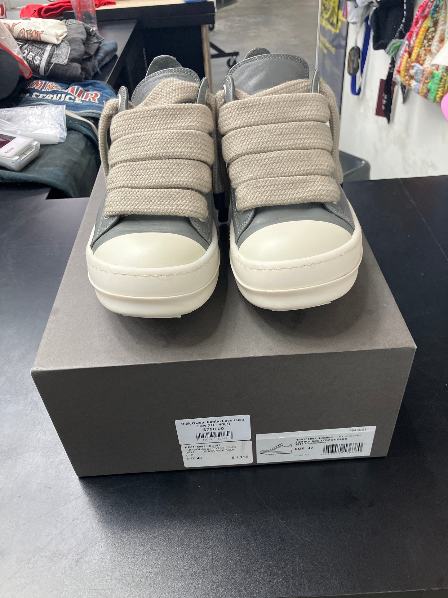 Rick Owen Jumbo Lace Euca Low (U) - 40(7)