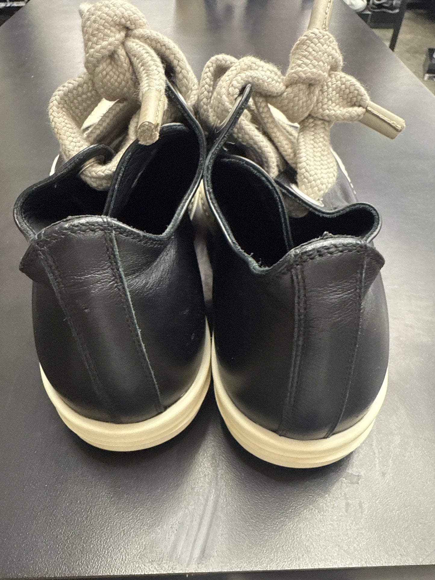 Rick Owen Low Jumbo Lace Black Leather (U) - 41(8) (NB)