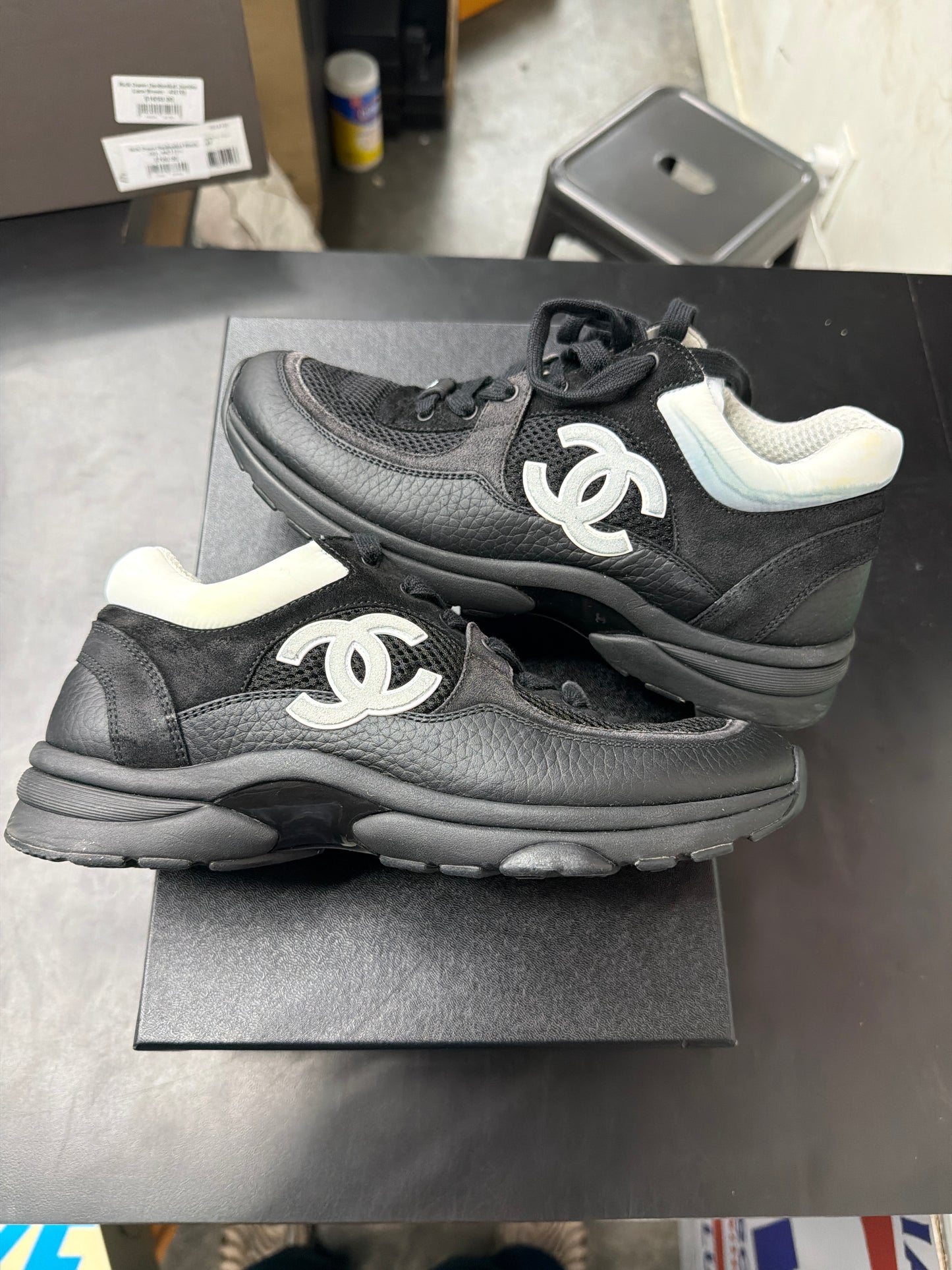 Chanel Trainer Black/White (U) - 39**