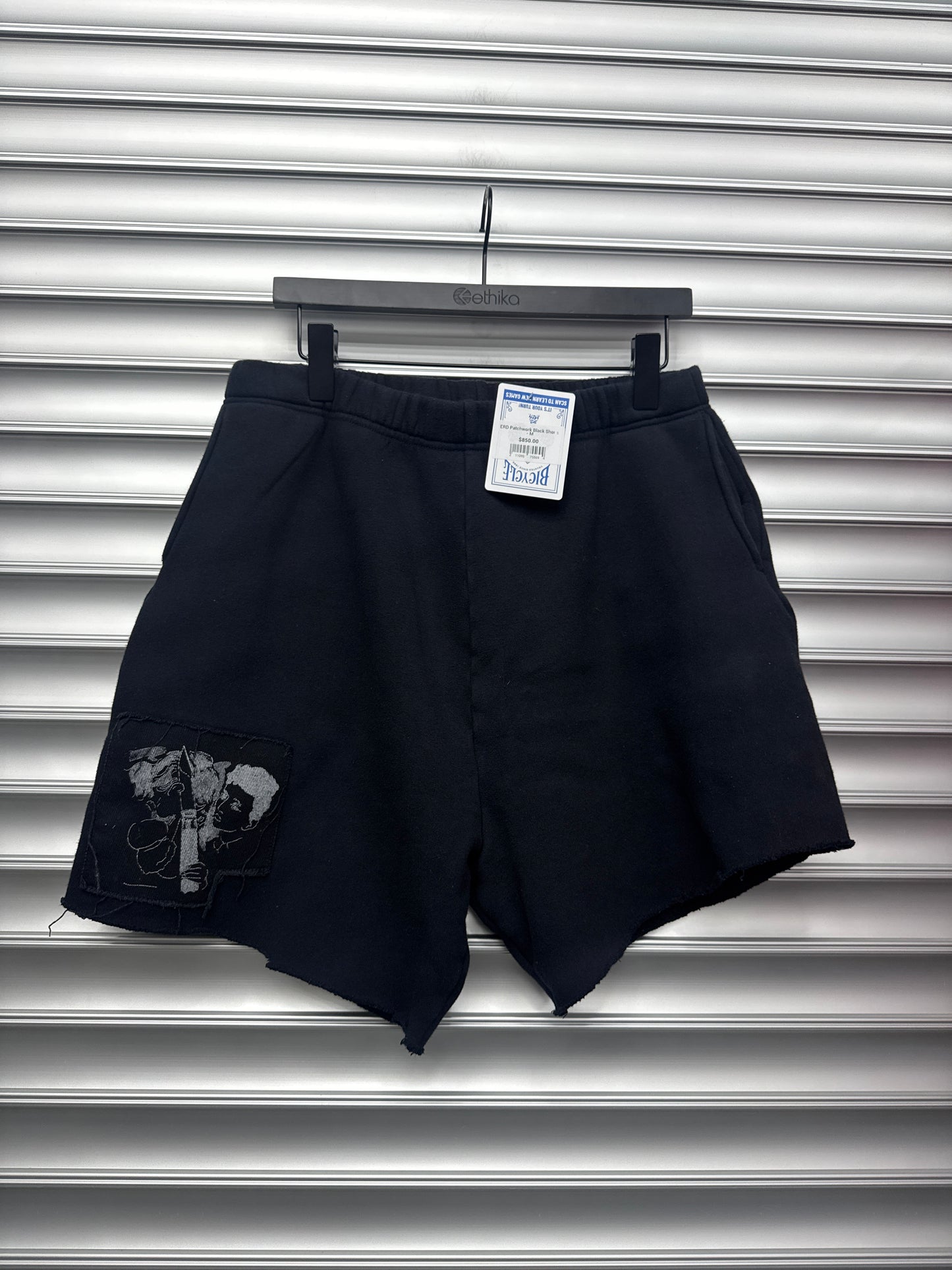 ERD Patchwork Black Shorts - M