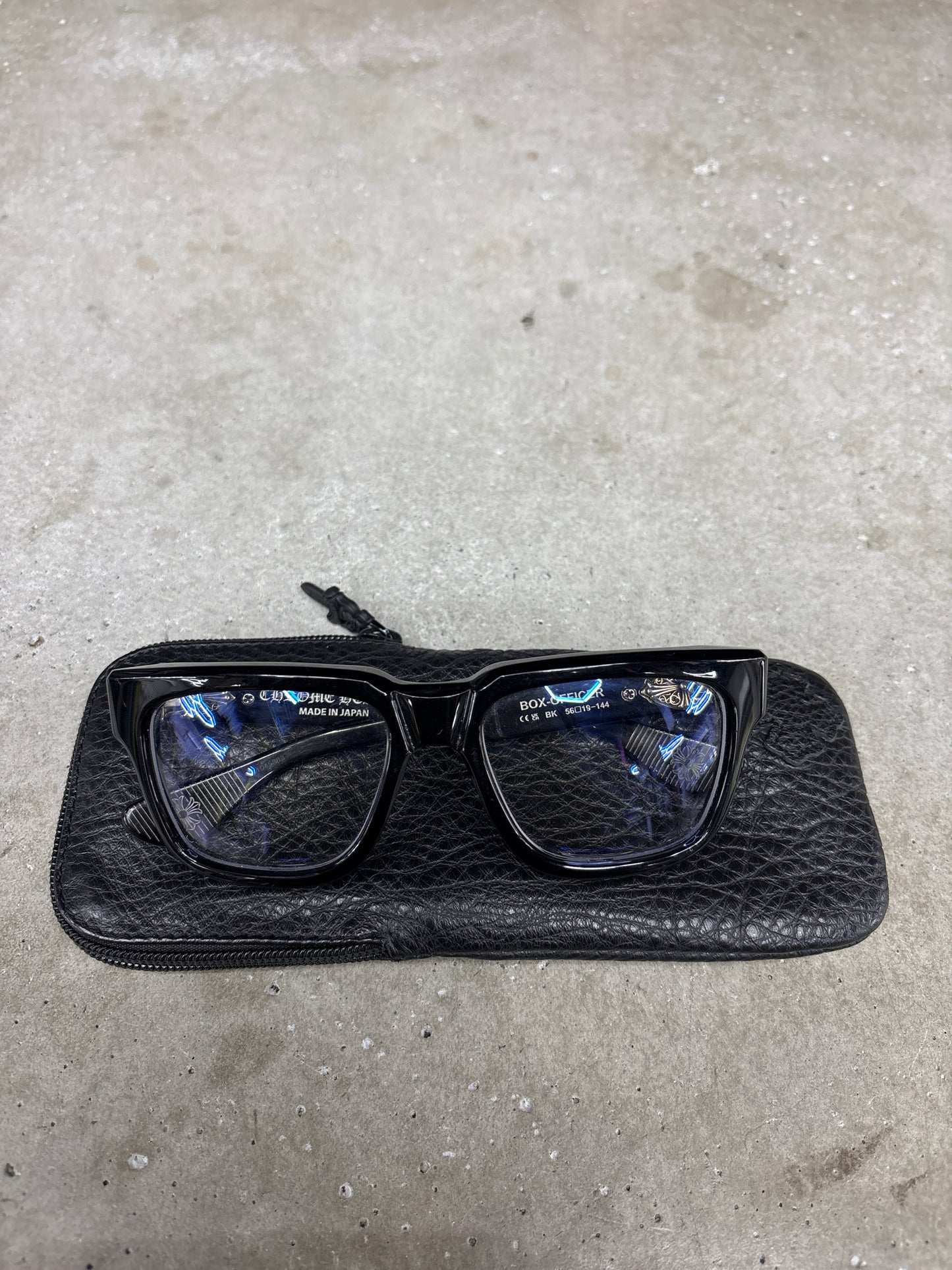 Chrome Hearts Box Officer Black Frames **