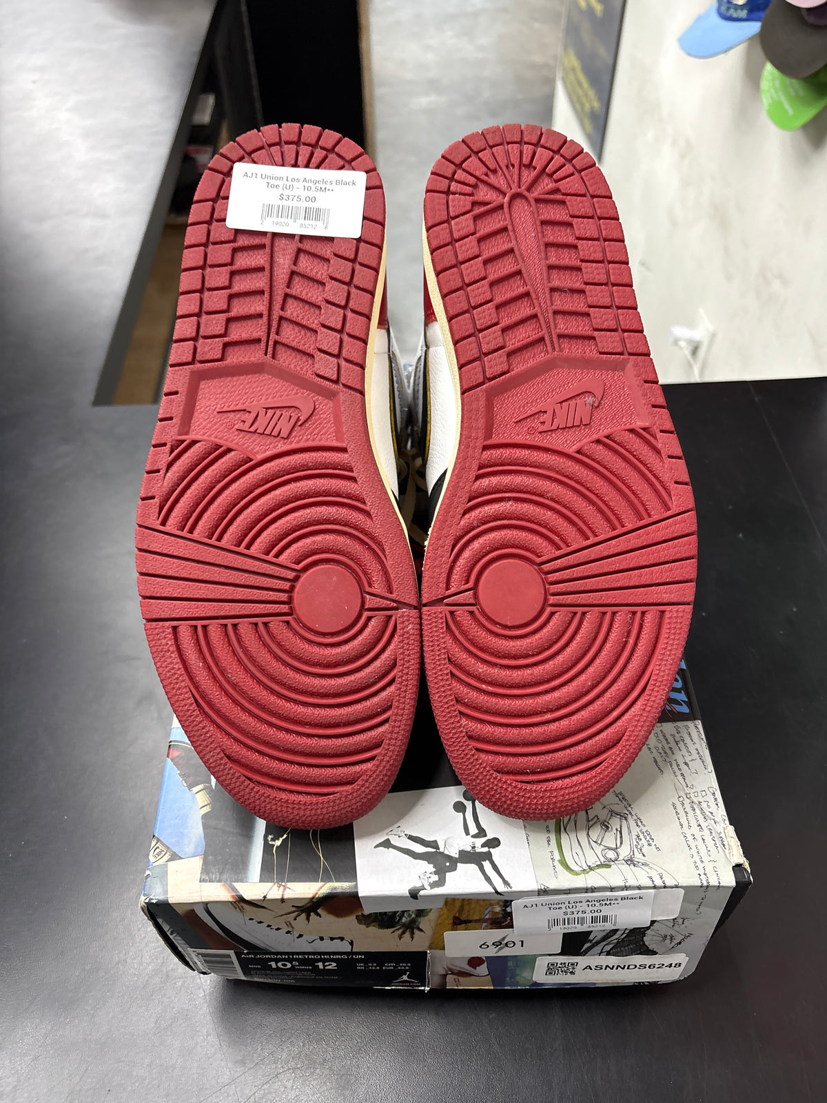 AJ1 Union Los Angeles Black Toe (U) - 10.5M**