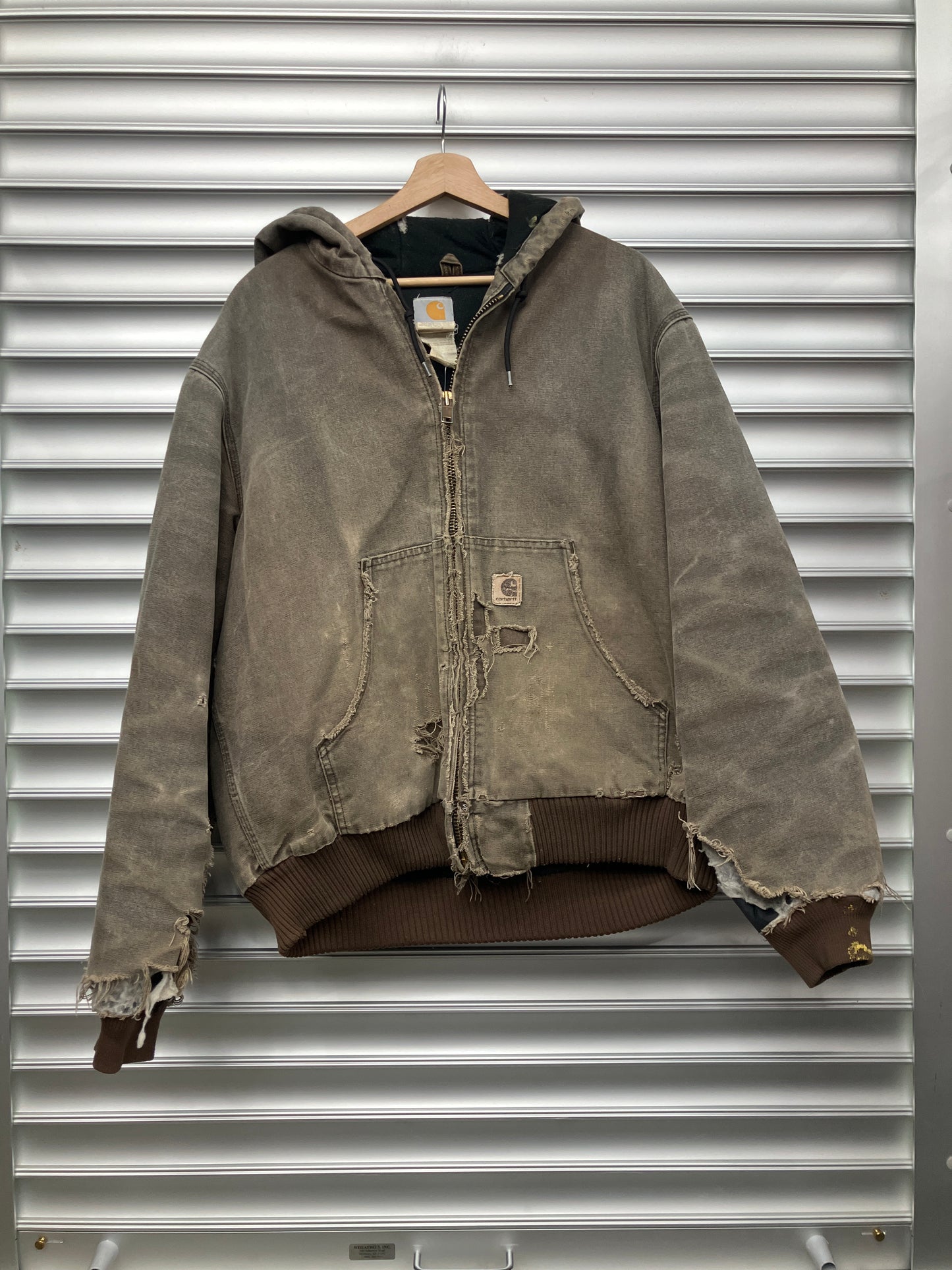 Vintage Carhartt Brown Distressed Jacket - Large