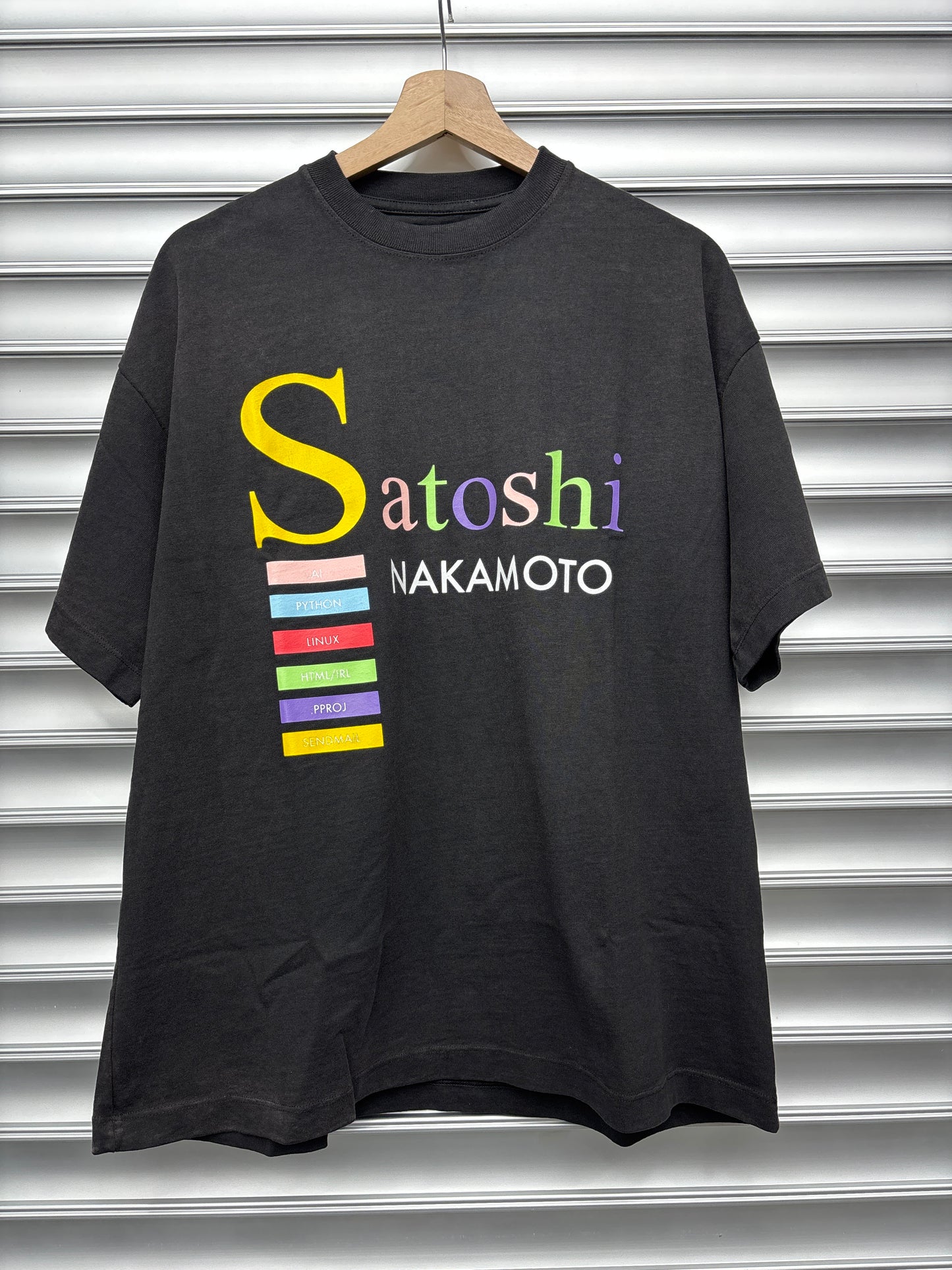 Satoshi Nakamoto Multi Color Tee - M