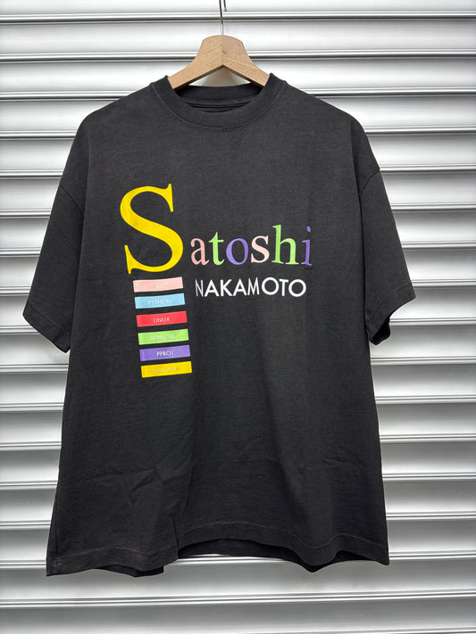 Satoshi Nakamoto Multi Color Tee - M