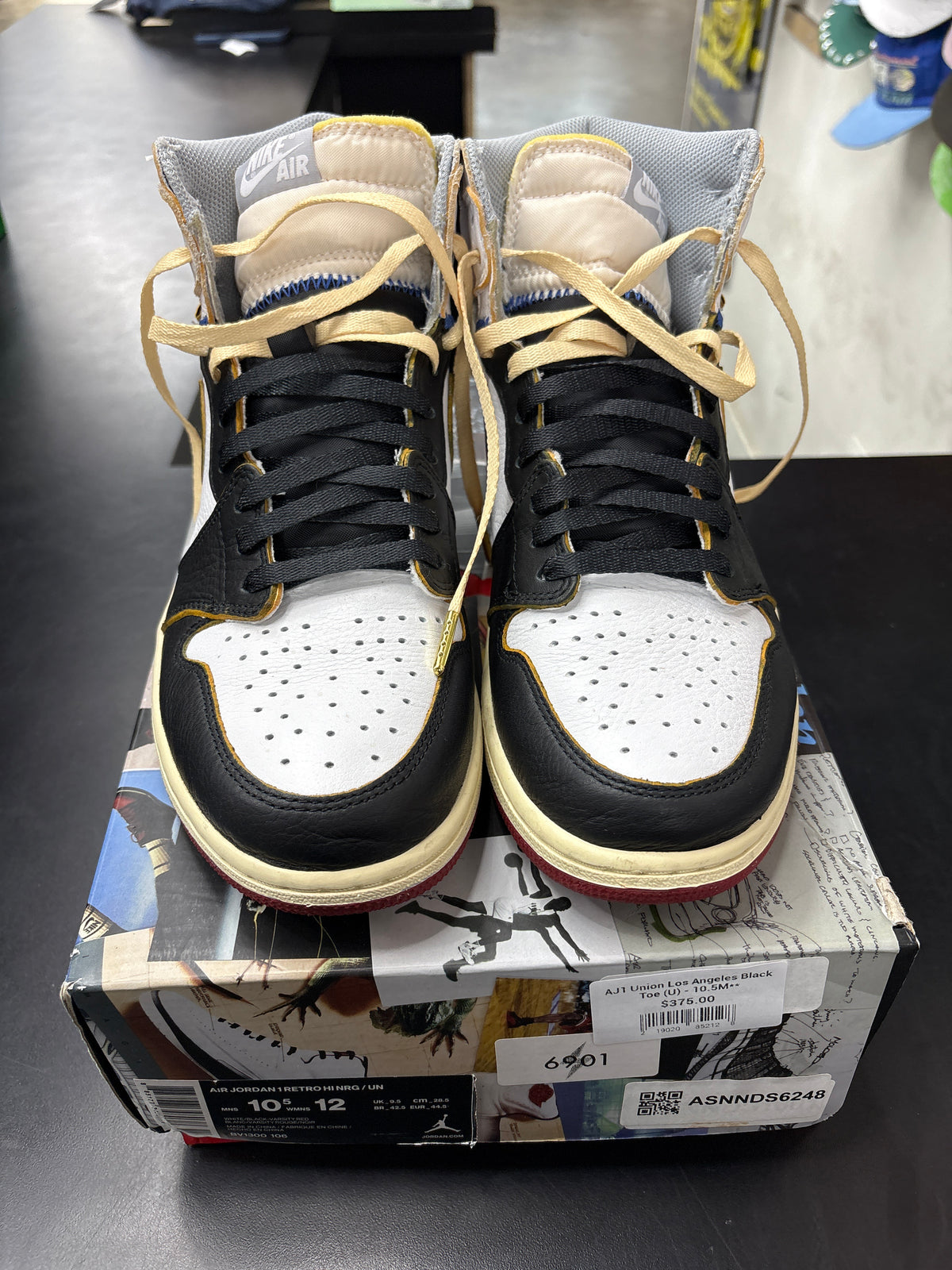 AJ1 Union Los Angeles Black Toe (U) - 10.5M**