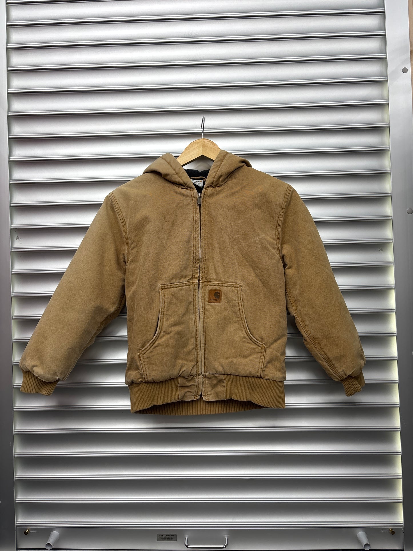 Kids Carhartt Tan Hooded Jacket - M