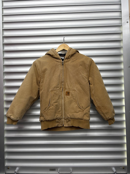 Kids Carhartt Tan Hooded Jacket - M