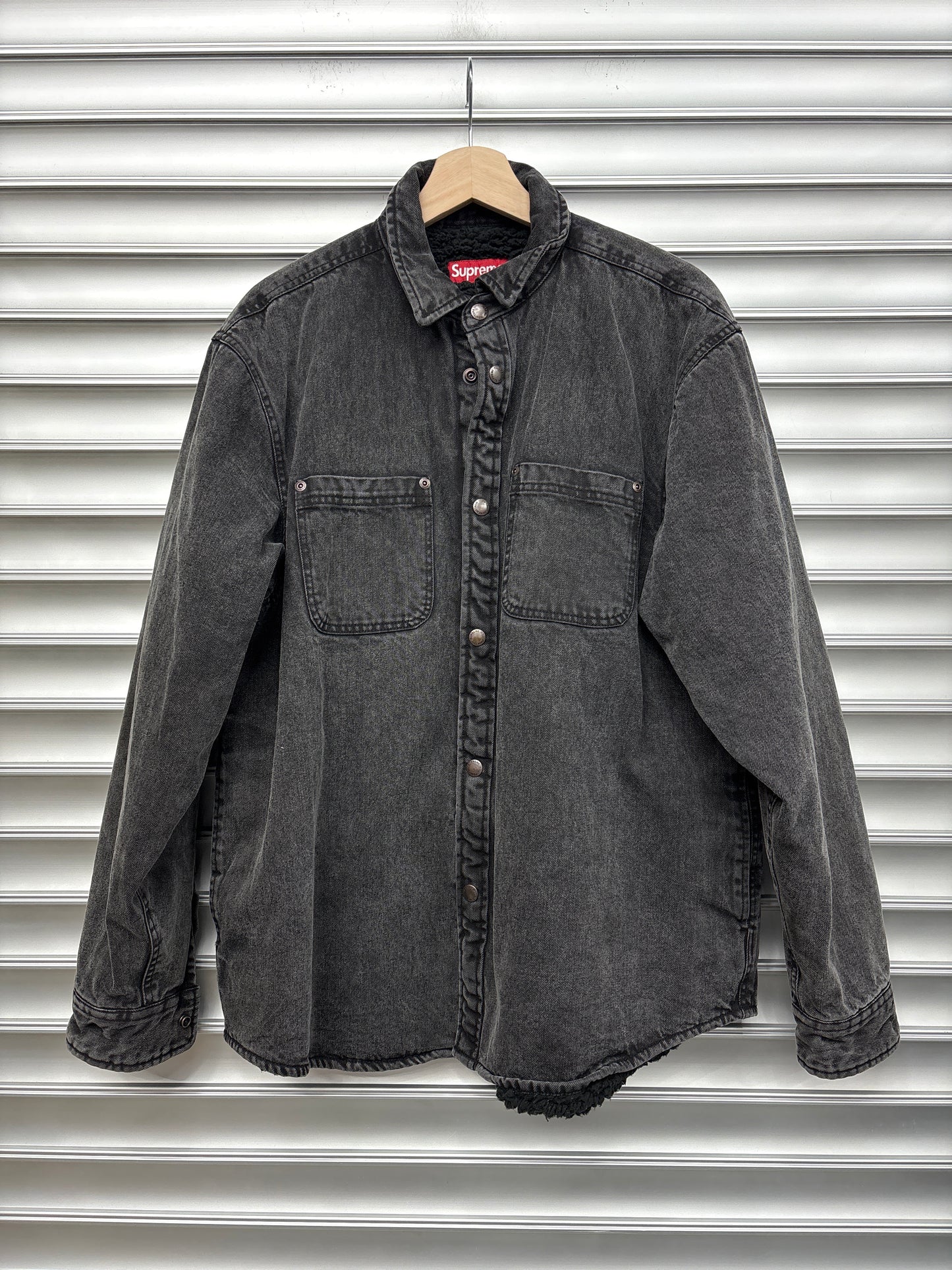 Supreme Sherpa Denim Button Up - M