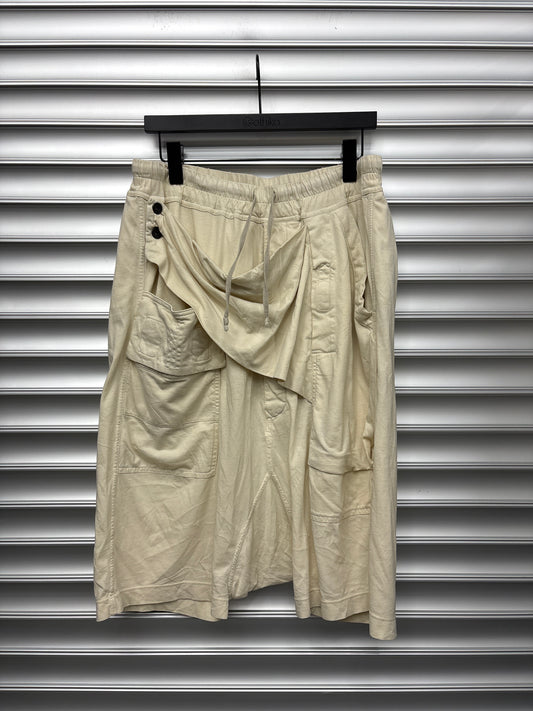 Rick Owens Cream Pod Shorts - M**