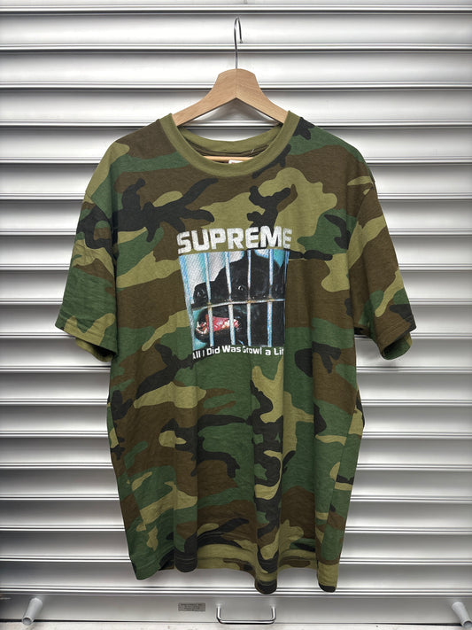 Supreme Camo Dog Cage Tee - L**