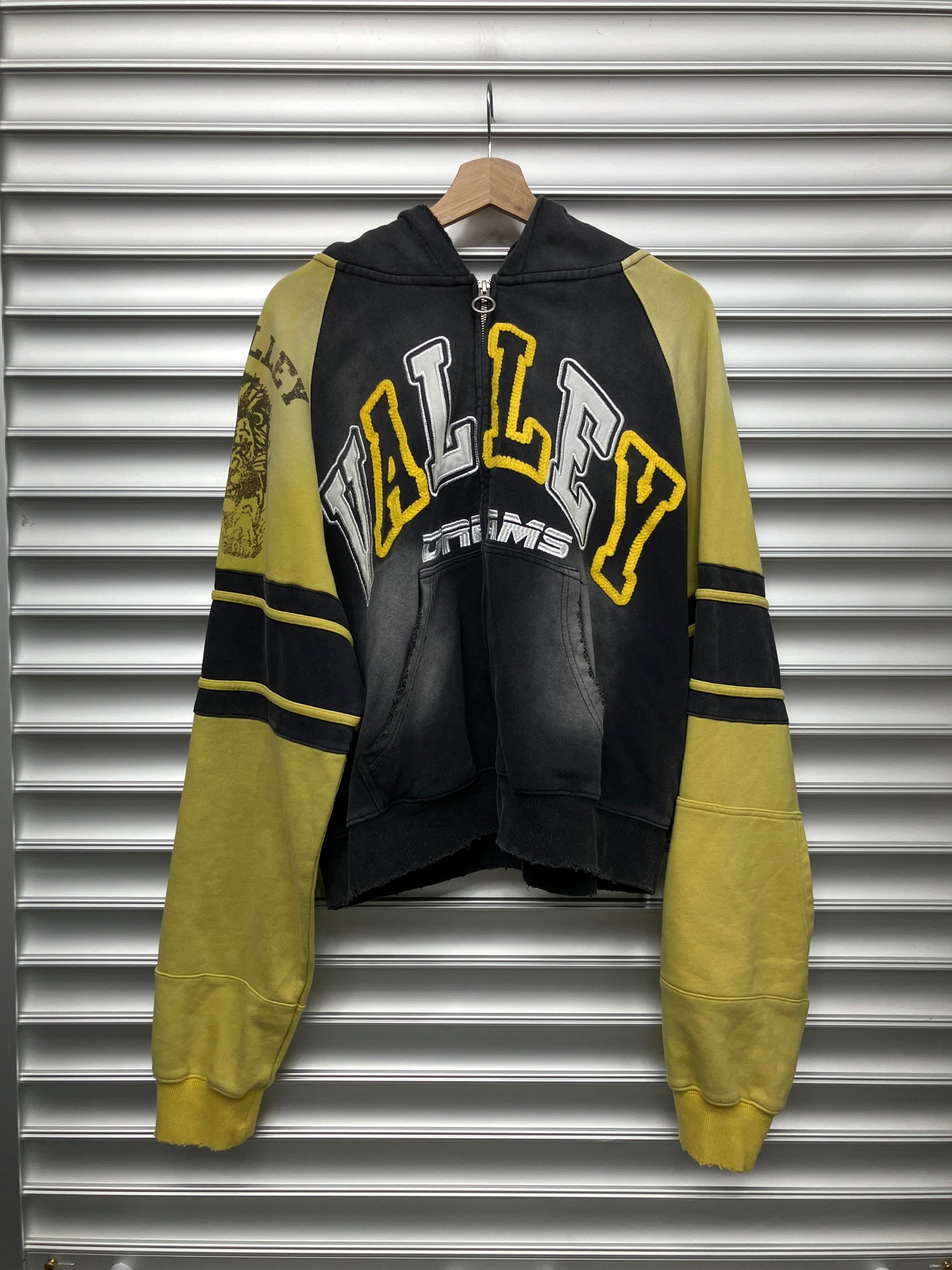 Vale Dreams Yellow Zip Up Hoodie - L