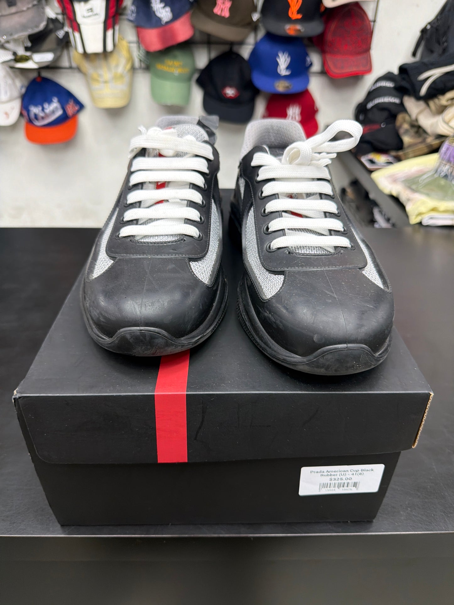 Prada American Cup Black Rubber (U) - 41(8)