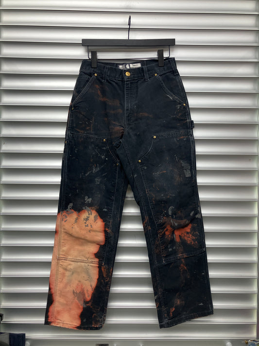 Vintage Bleach Black Double Knees - 30