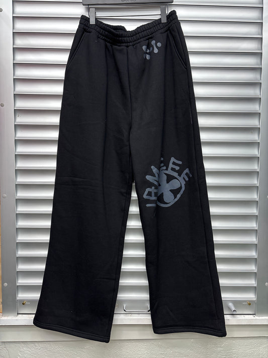 Plus One Black Sweatpants - Large
