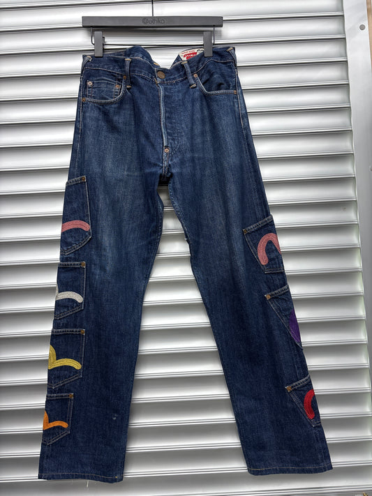 Evisu Embroidered Multi Pocket Denim - 32