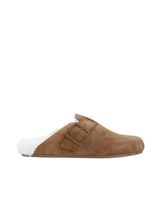 Balenciaga Sunday Mule Shearling Lined Suede