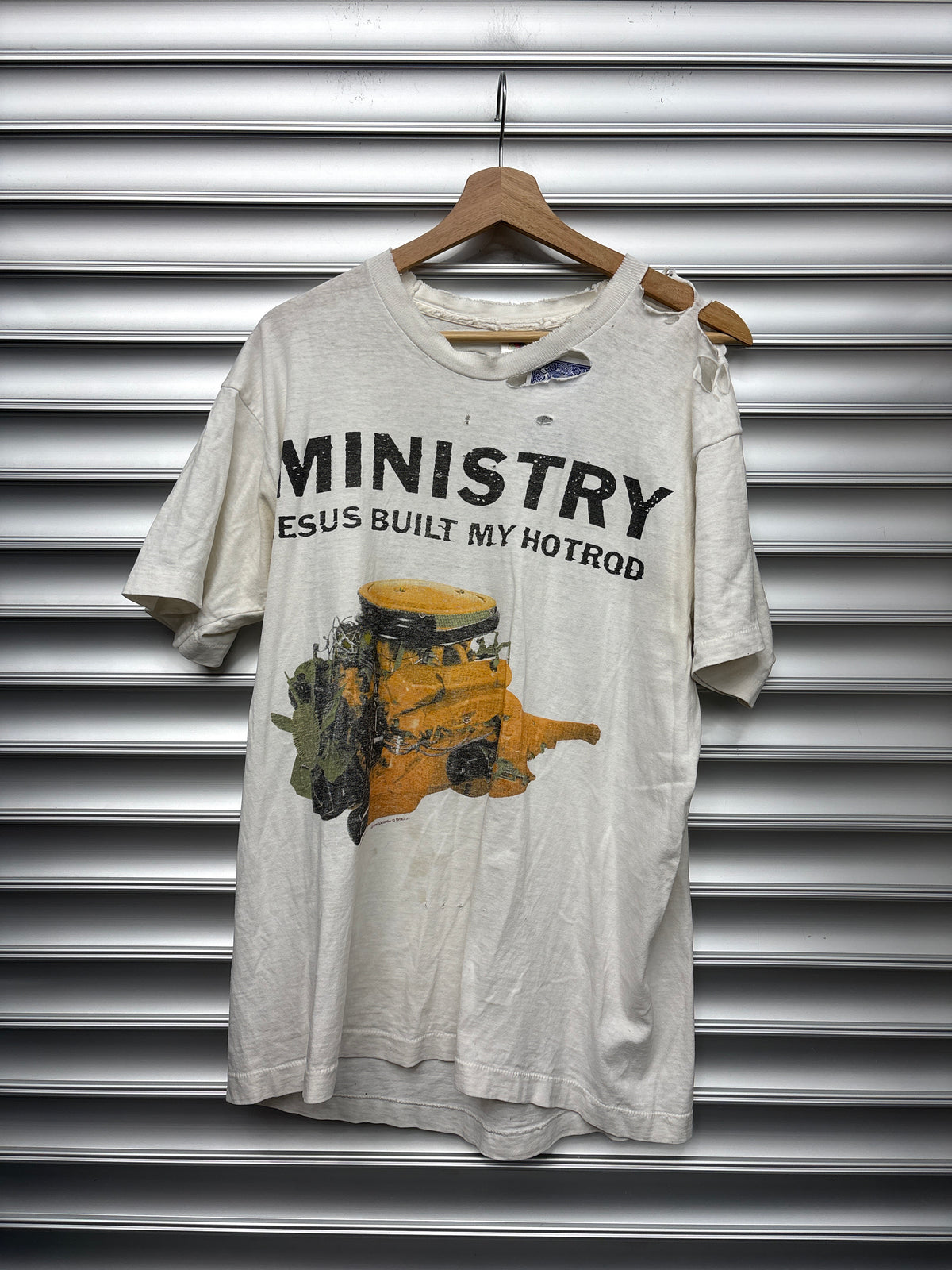 Vintage Jesus Built My Hot Rod Tee - L **