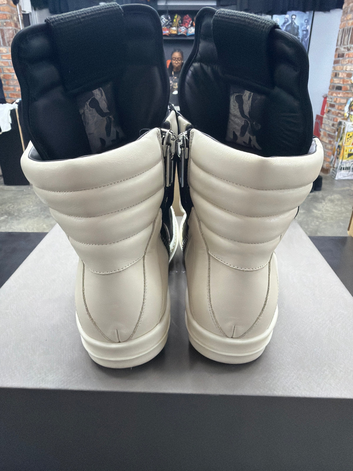 Rick Owen Geobasket Black/White Suede (U) - 40(7)**