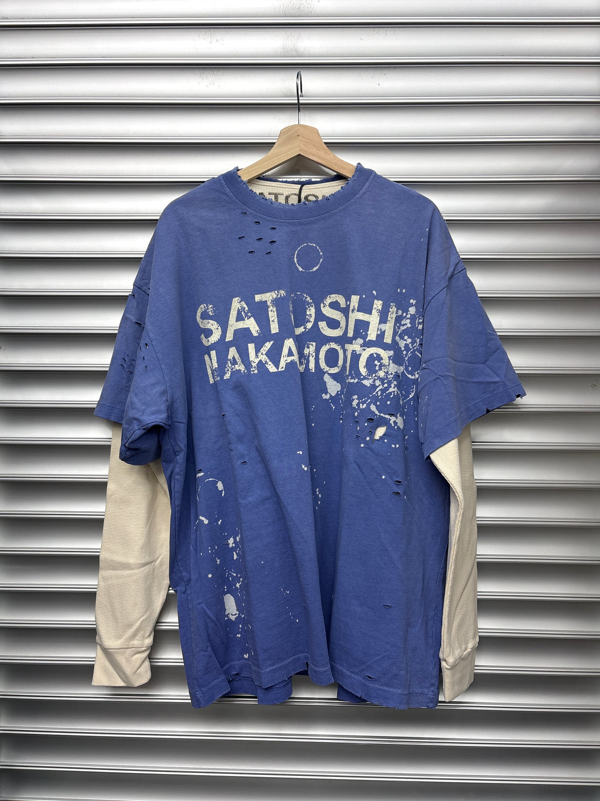 Satoshi Nakamoto Blue Thermal Long Sleeve - XXL **