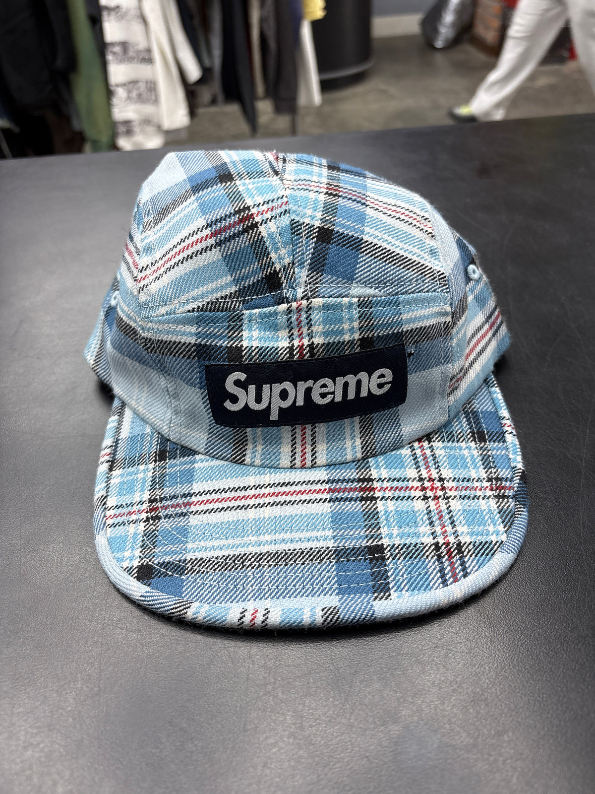 Supreme Blue 5 Panel Hat**