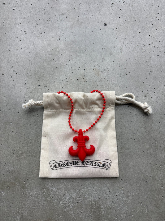 Chrome Hearts Red Silicon Fleur Pendant