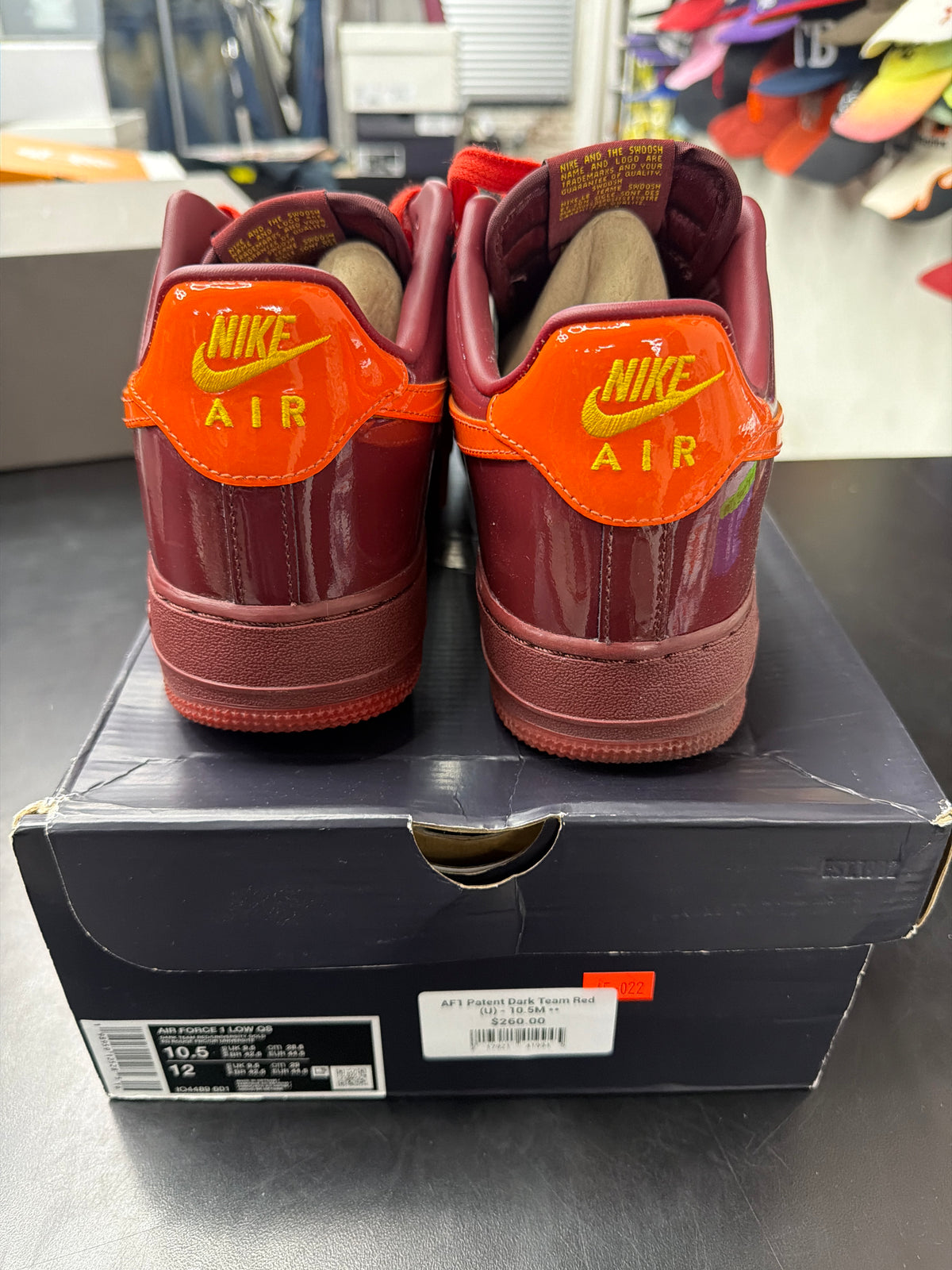 AF1 Patent Dark Team Red (U) - 10.5M **