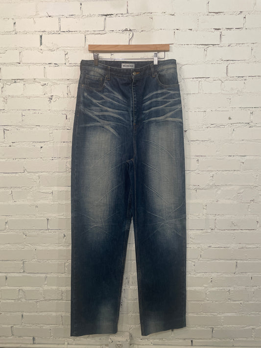Balenciaga Crinkled Denim - L