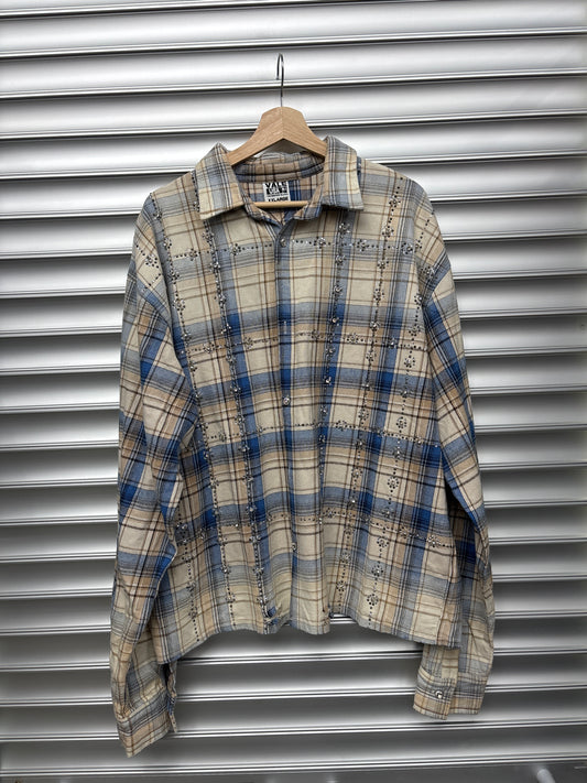 Vale Blue & Cream Flannel - XXL