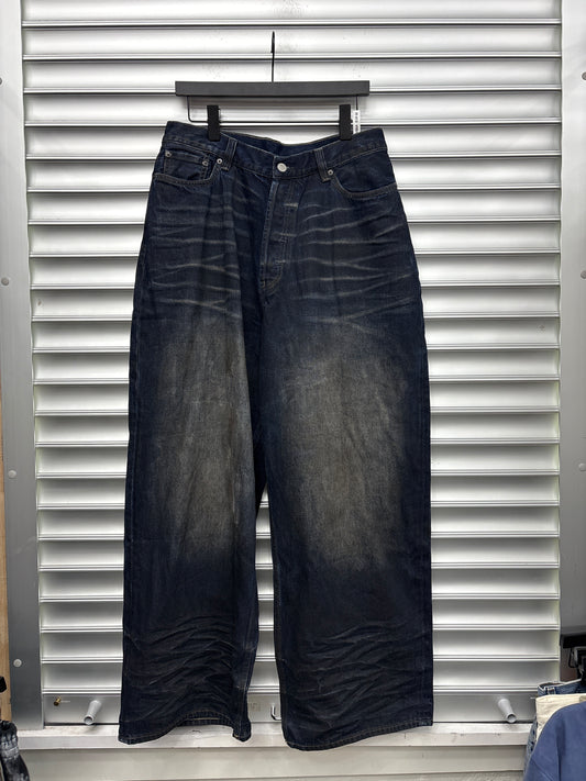 Acne Studios Dark Wash Leather Pocket Denim - 50**