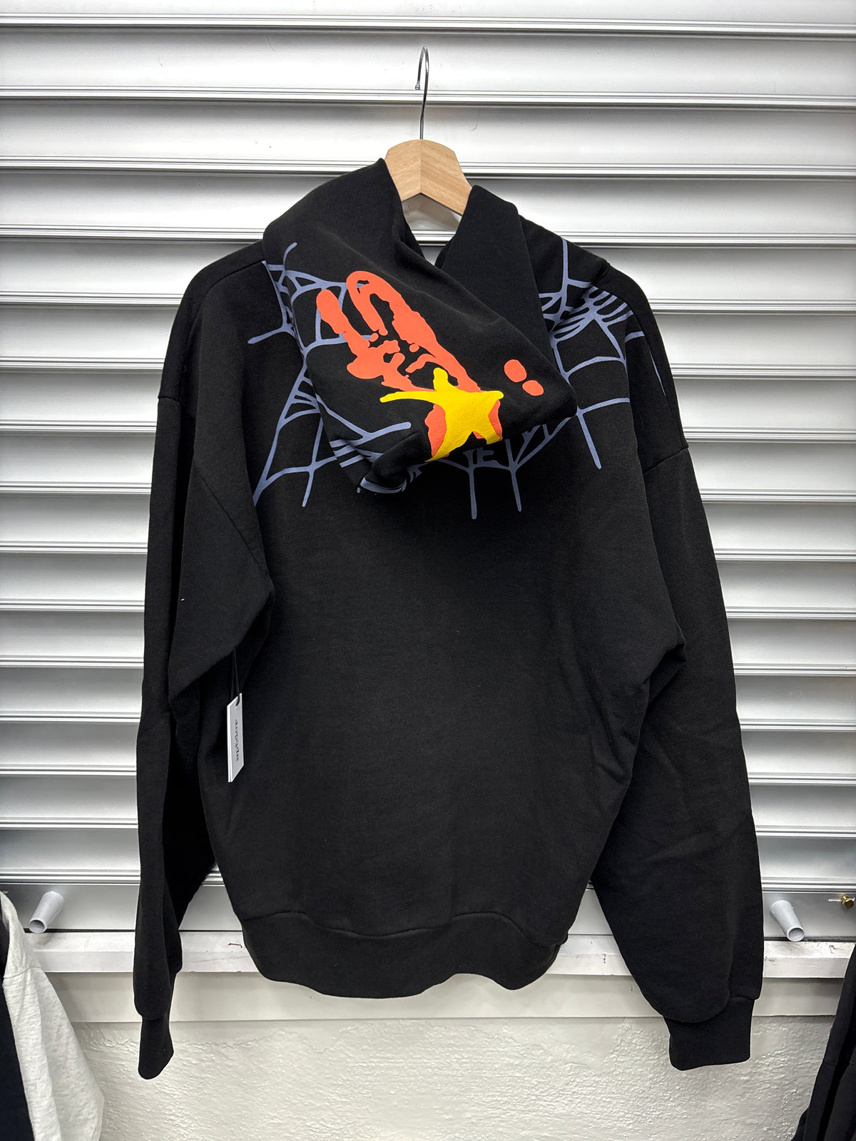 Spider Black Web Hoodie - M**