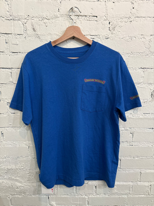 Blue Chrome Hearts Scroll Tee - S