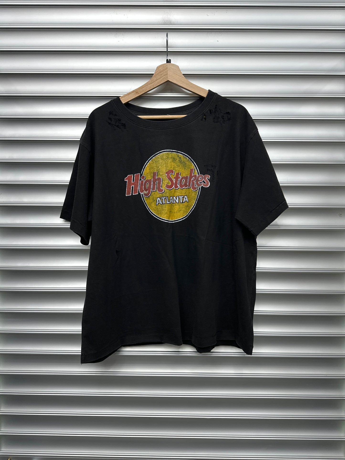 High Stakes Black Tee - L