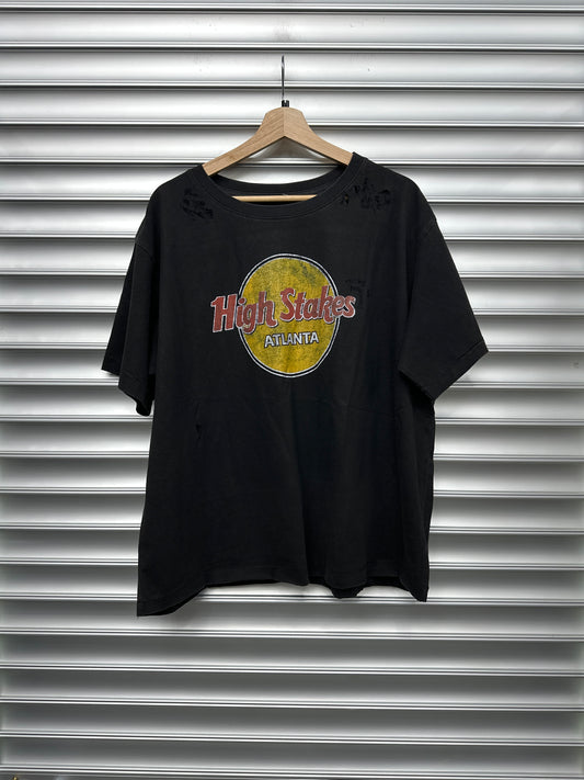 High Stakes Black Tee - L
