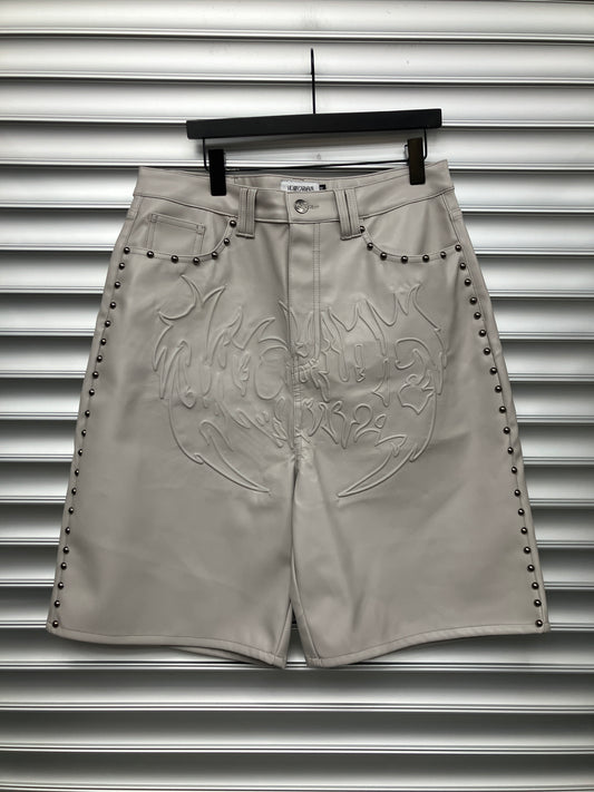 Vicaire Grey Leather Shorts - 34