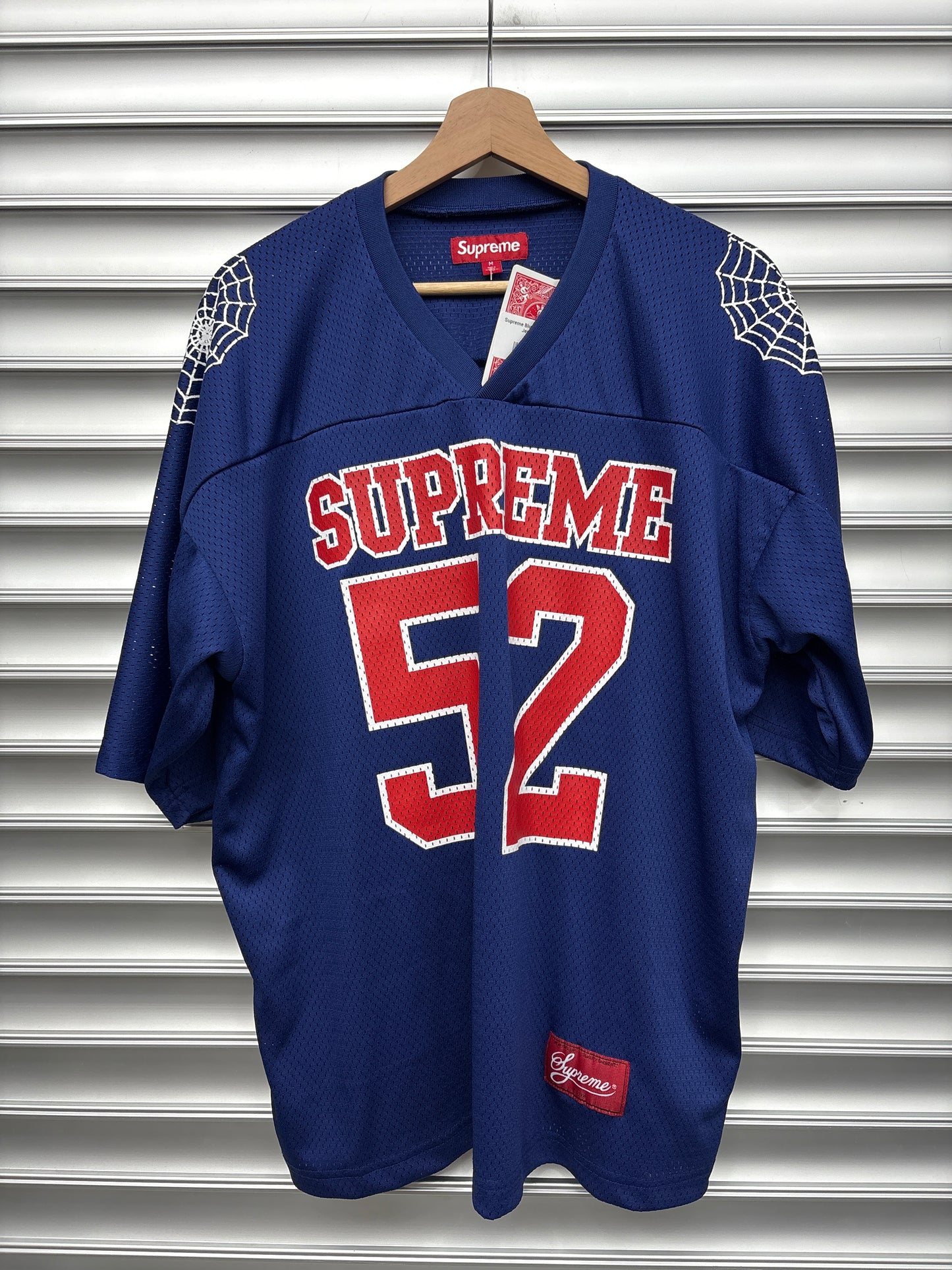 Supreme Blue Red Spiderweb Jersey - M**