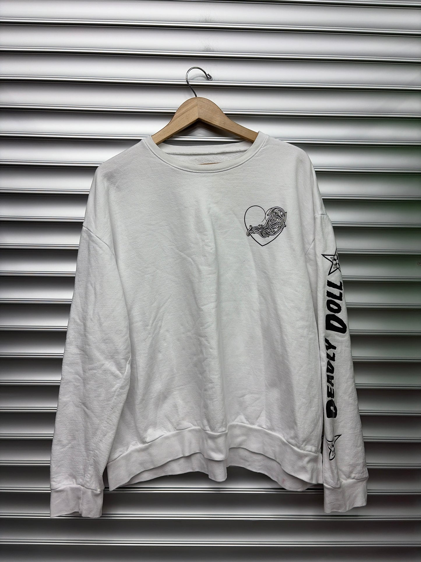 Chrome Hearts Deadly Doll White Sweater - XL