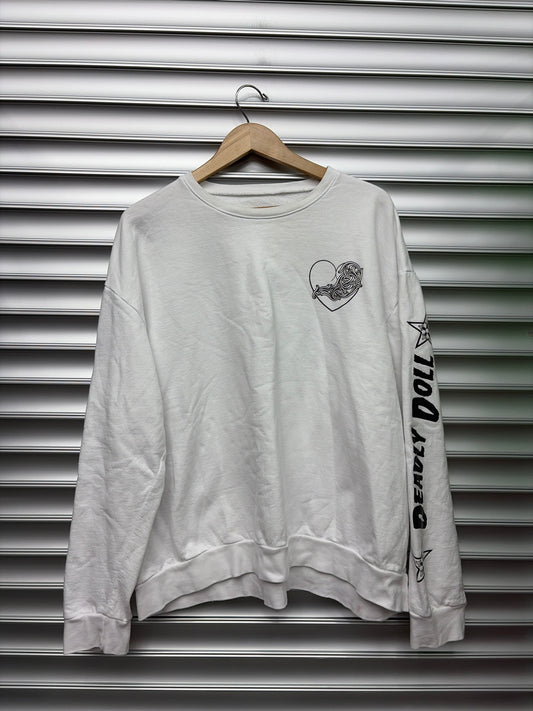 Chrome Hearts Deadly Doll White Sweater - XL