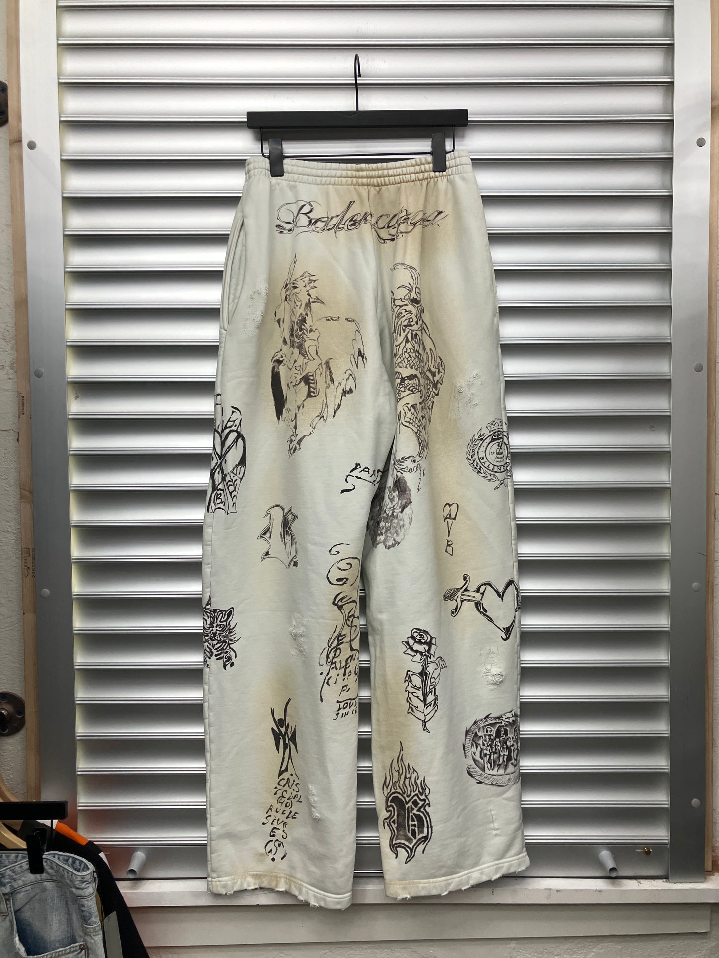 Brand New Balenciaga Tattoo Sweatpants - S