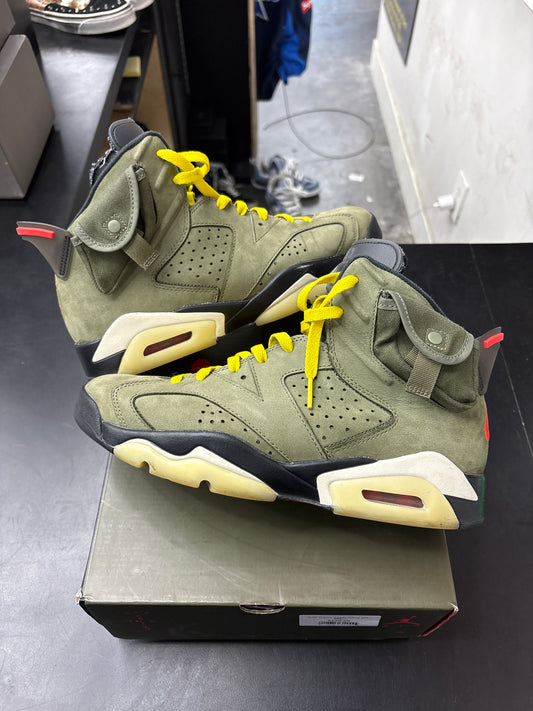 AJ6 Travis Scott Olive (U) - 9M**
