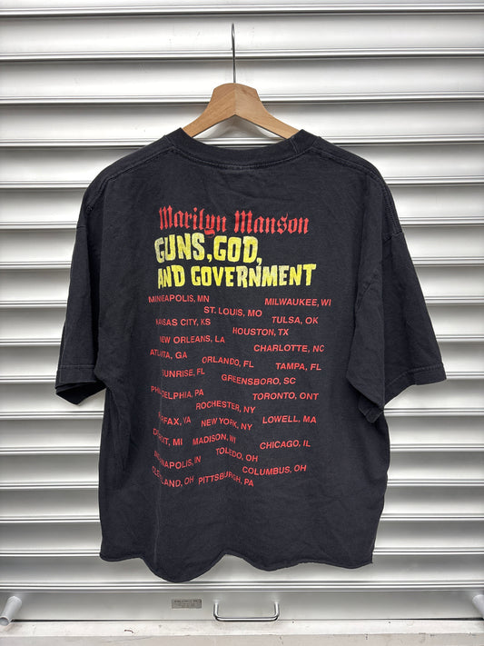 Vintage Marilyn Manson Guns,God, And Gov Tee - XL**