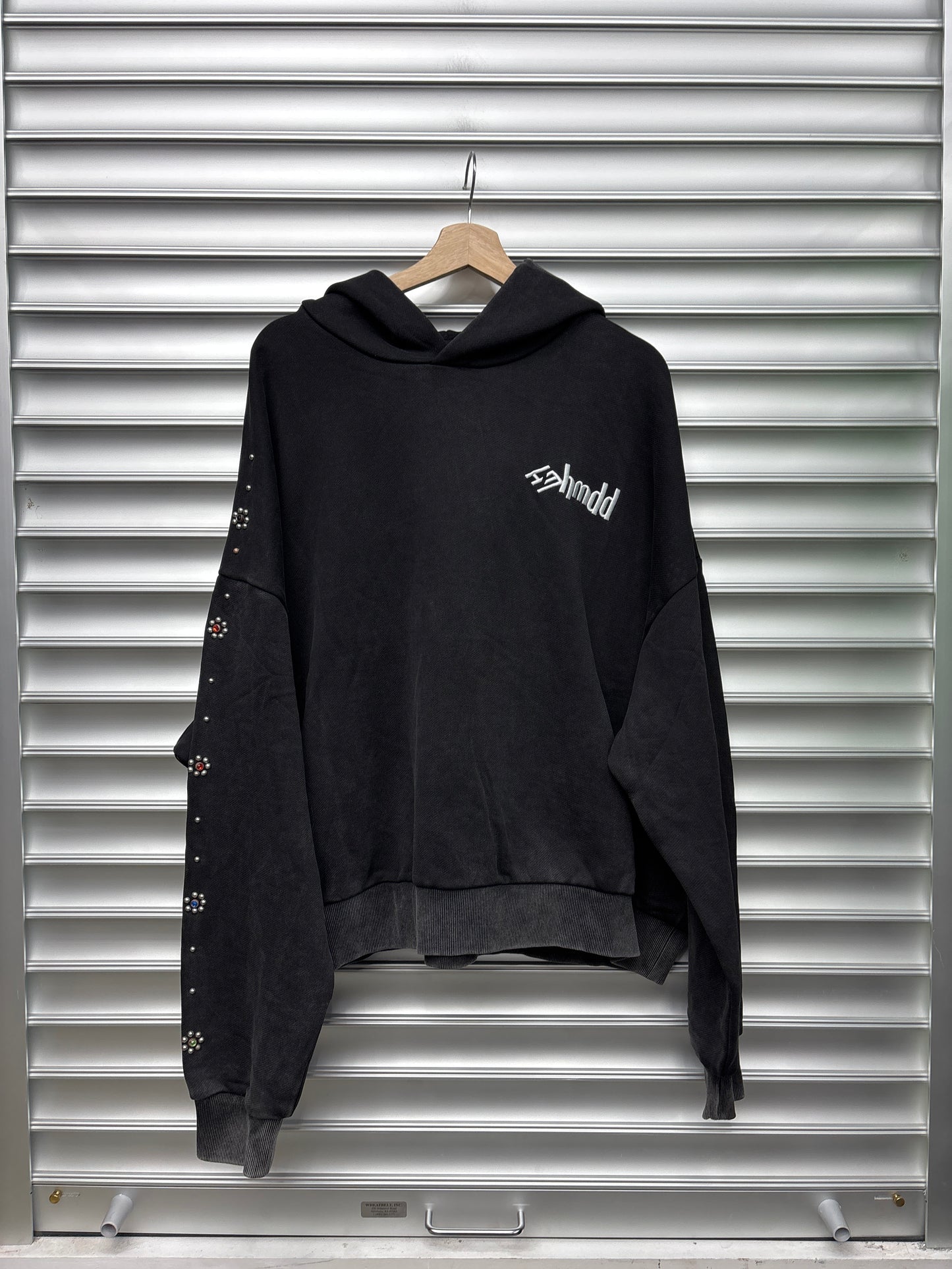 HMDD Rhinestone Black Hoodie - XL
